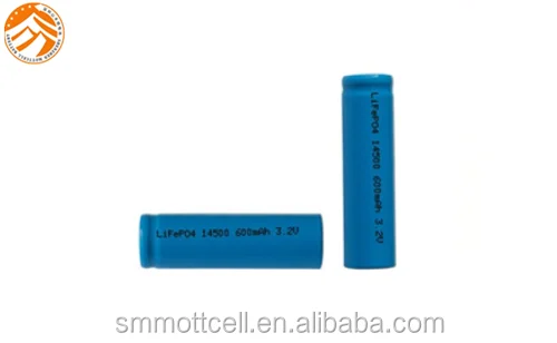 Η μπαταρία IFR14500 3.2V 600mAh lifepo4 4