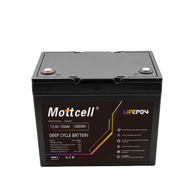 1280Wh Ελαφρύ βάρος 12V LiFePO4 επαναφορτιζόμενη μπαταρία 100Ah Lifepo4 Πηγή ρεύματος με προστασία IP67